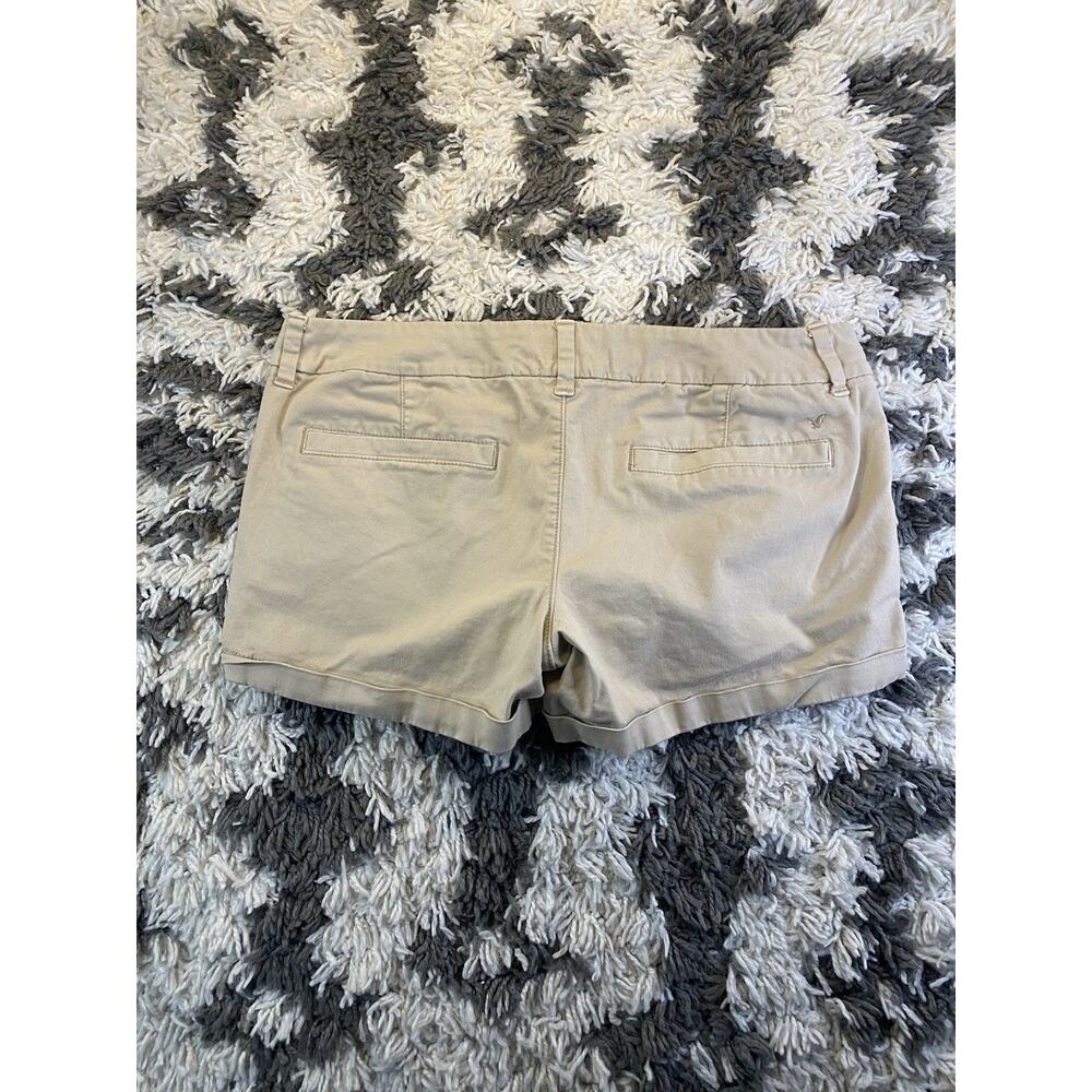 American Eagle Outfitters Chino Shorts Beige Cotton Stretch Pockets Size 8 - Picture 9 of 11